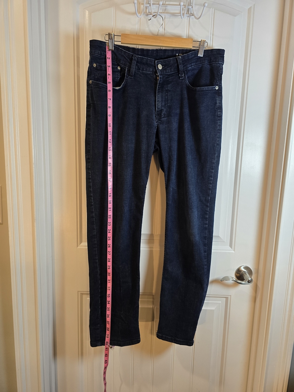 Vintage Izod Men's Dark Blue Straight-Leg Jeans